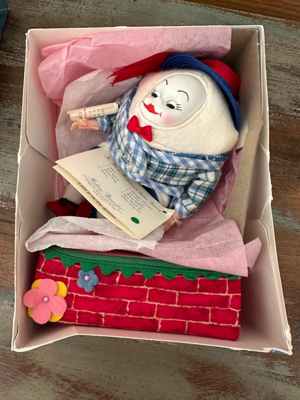 Humpty Dumpty Alice in Wonderland Madame Alexander 13060 8” doll vintage in box